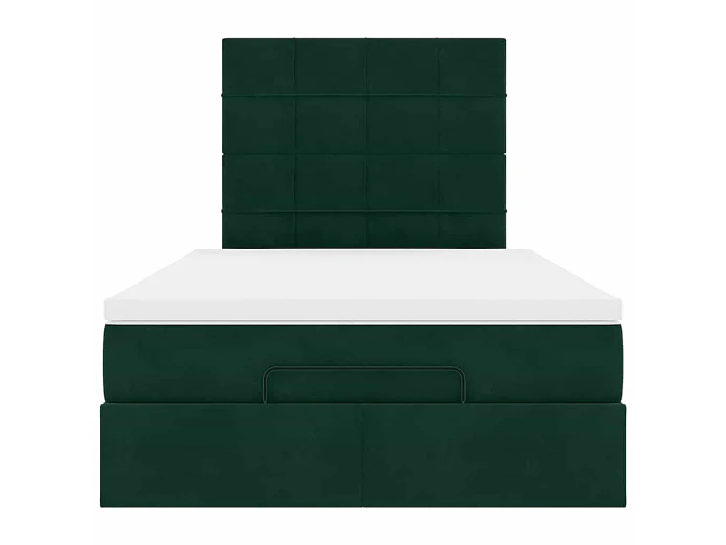 Struttura Letto Pouf con Materassi 120x200 cm Velluto