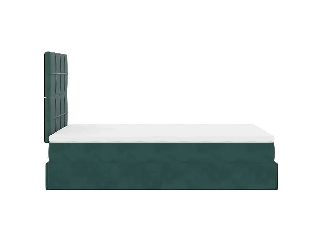 Struttura Letto Pouf con Materassi 120x200 cm Velluto