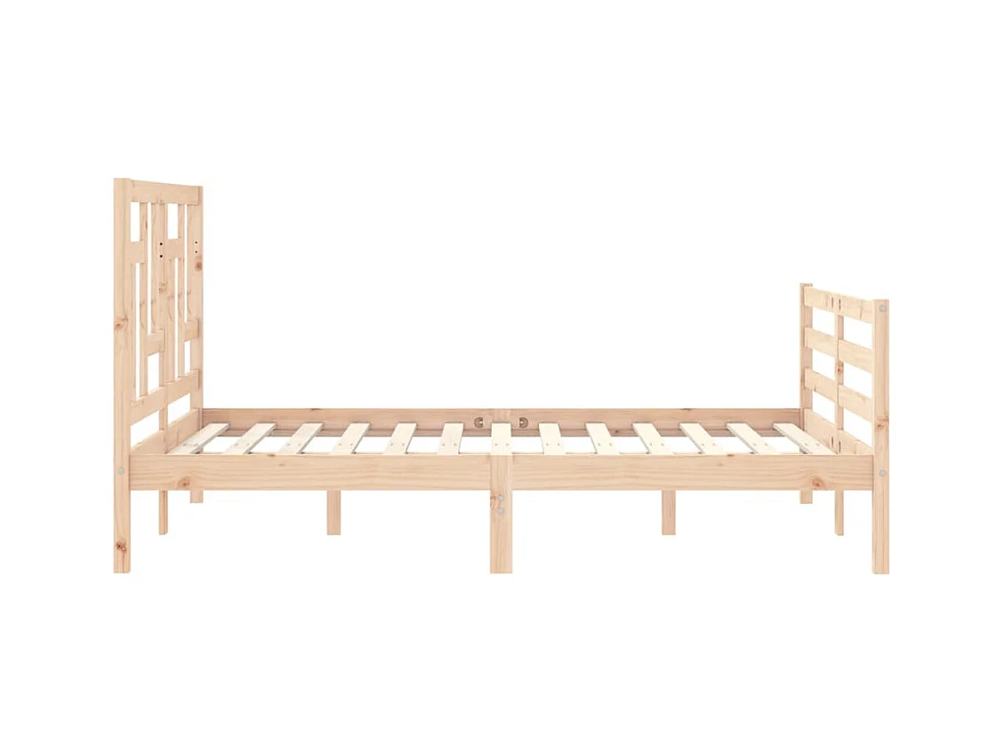 Cadre de lit sans matelas 120x200 cm bois massif