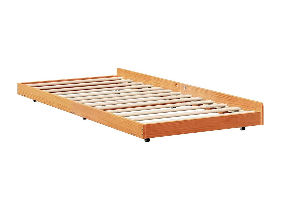 Estructura de cama Marrón cera 100 x 200 cm