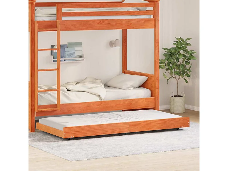 Estructura de cama Marrón cera 100 x 200 cm