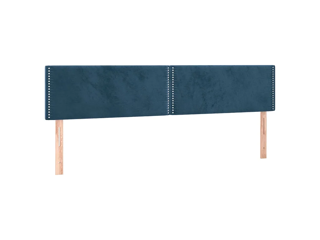 Giroletto a Molle con Materasso Blu Scuro 120x190 cm in Velluto