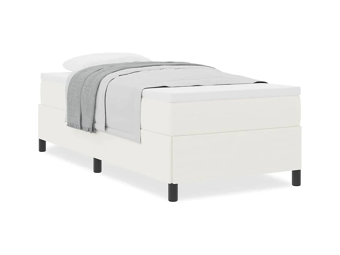 Bedframe Crème 100 x 200 cm Katoenen stof