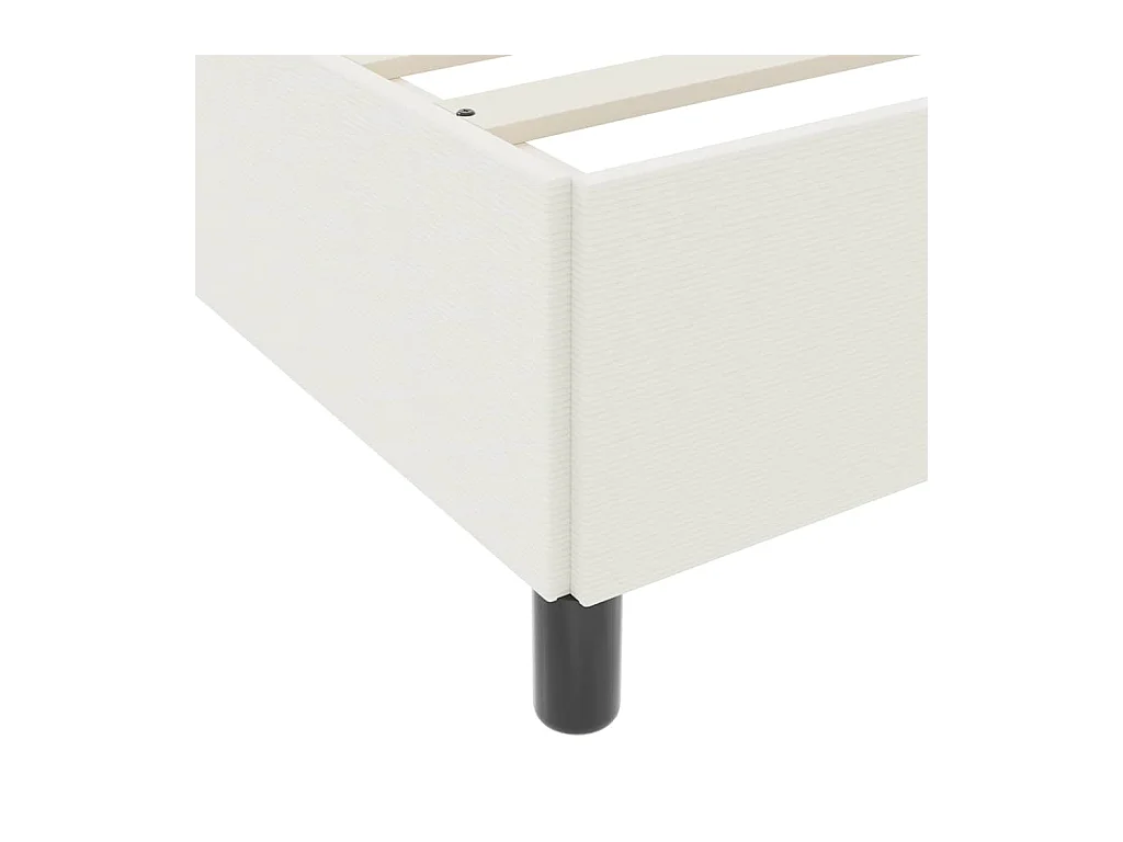 Bedframe Crème 100 x 200 cm Katoenen stof