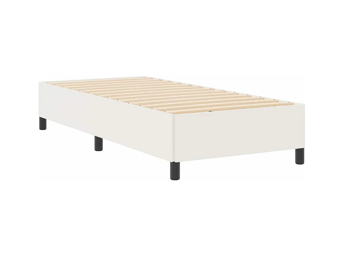 Cadre de lit Crème 100 x 200 cm Tissu en velours côtelé