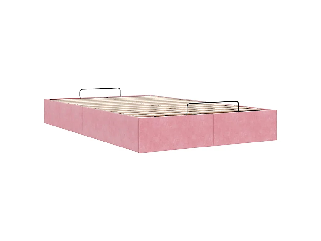 Bedframe zonder matras 120x190 cm fluweel roze