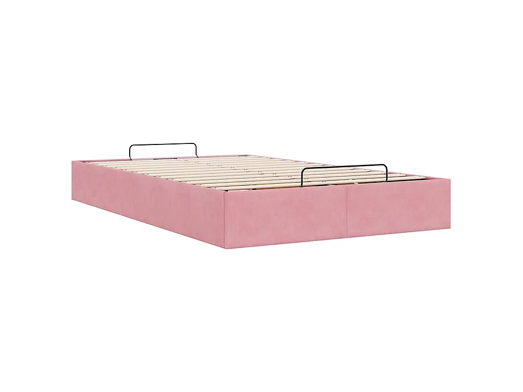 Bedframe zonder matras 120x190 cm fluweel roze