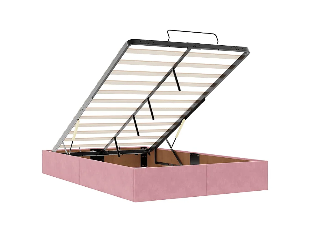 Bedframe zonder matras 120x190 cm fluweel roze