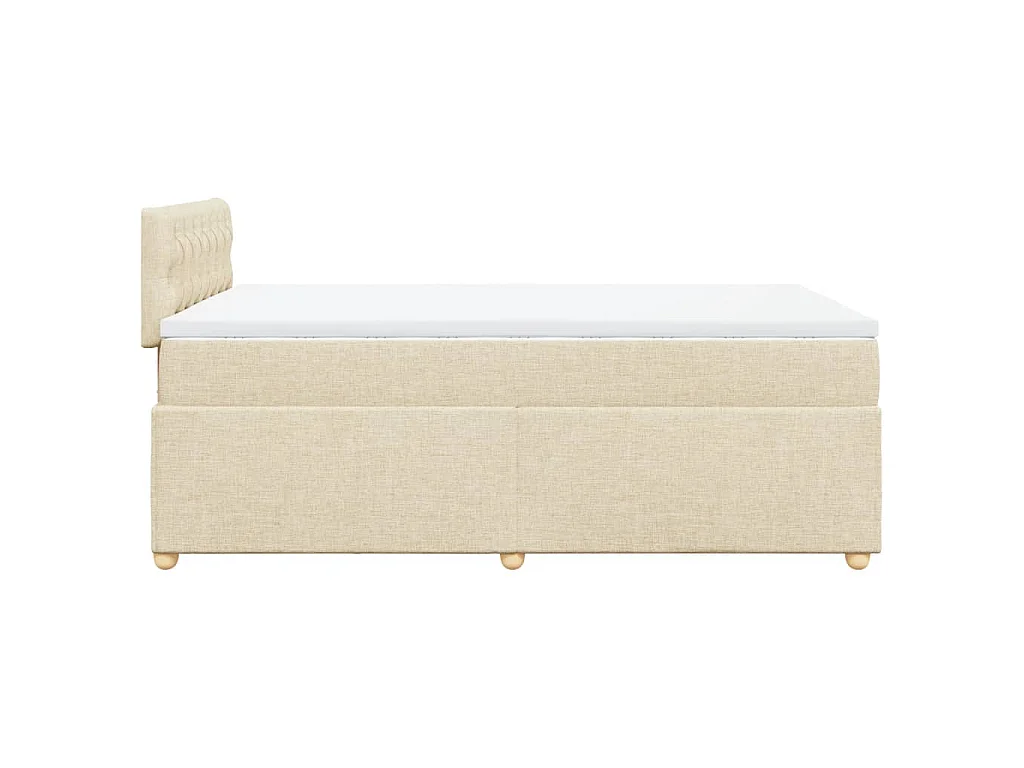 Boxspringbett mit Matratze Creme 120x200 cm Stoff