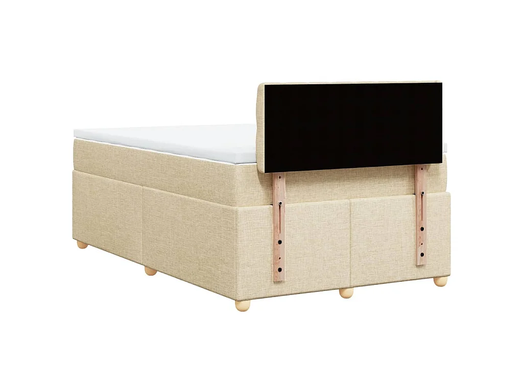 Boxspringbett mit Matratze Creme 120x200 cm Stoff
