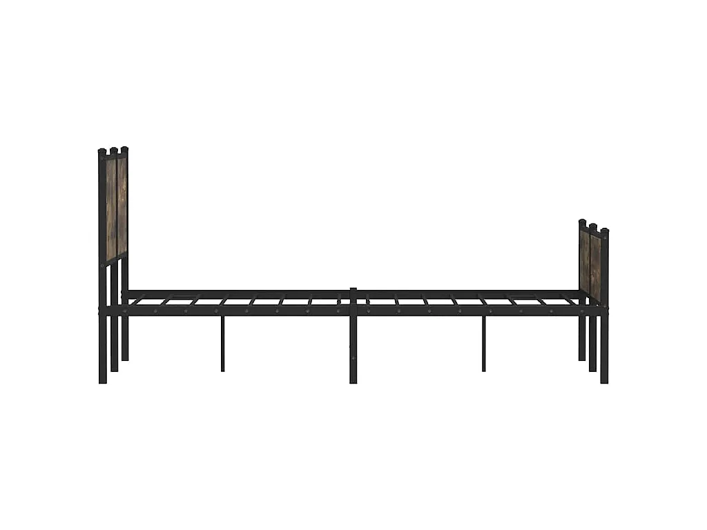 Bedframe zonder matras metaal gerookt eikenkleurig 120x190 cm