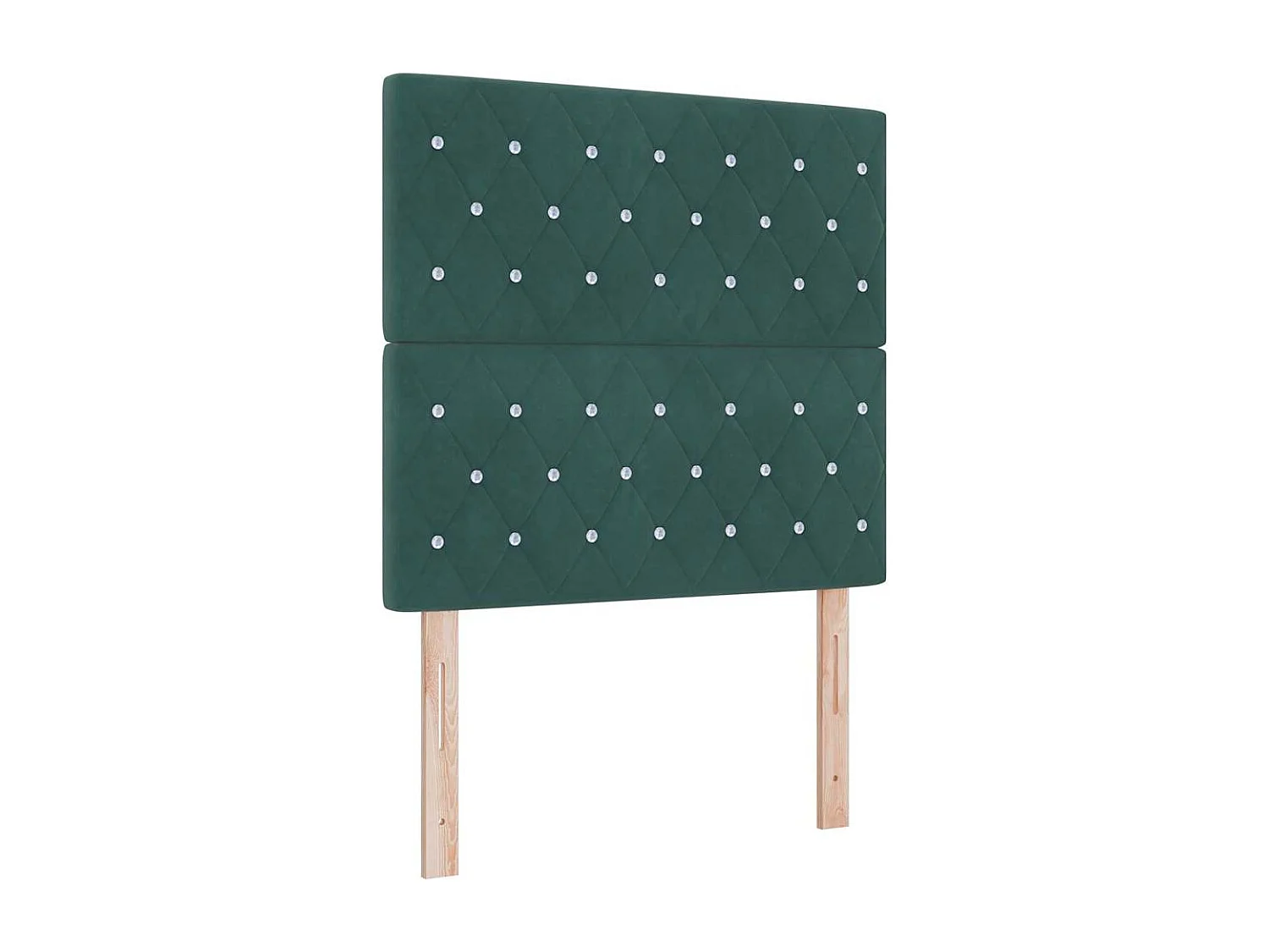 Boxspringbett mit Kissen Dunkelgrün 200 x 100 cm Samt