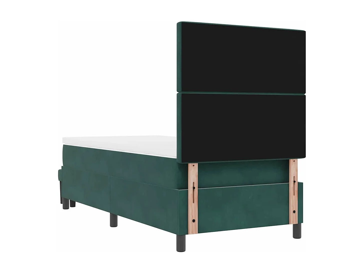 Boxspringbett mit Kissen Dunkelgrün 200 x 100 cm Samt