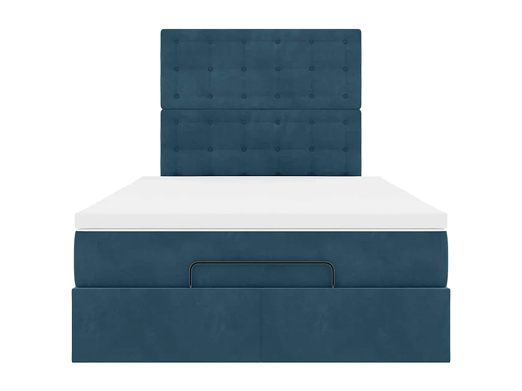 Struttura Letto Pouf con Materassi 120x190 cm Velluto