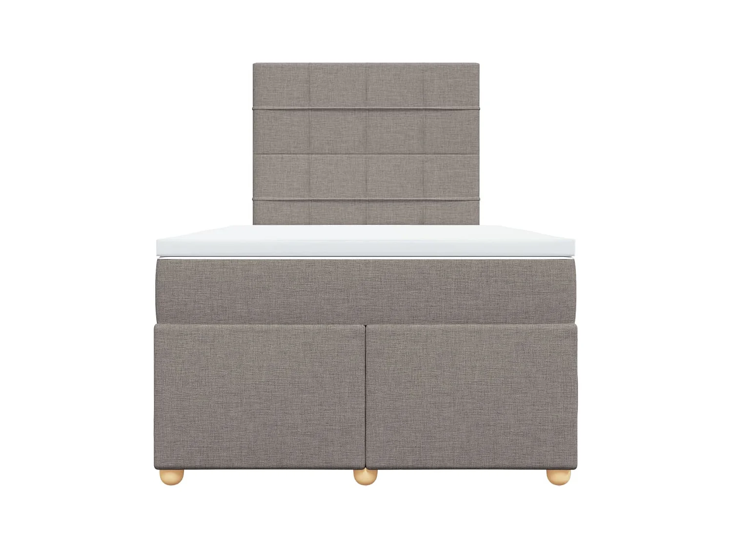 Sommier à lattes de lit avec matelas Taupe 120x200 cm Tissu