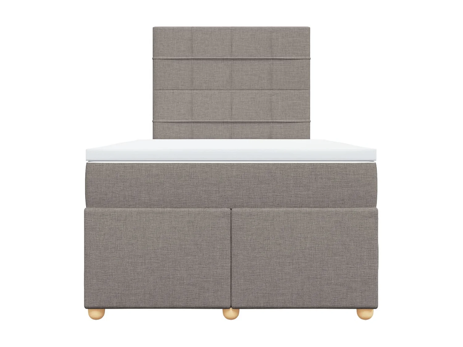 Boxspringbett mit Matratze Taupe 120x200 cm Stoff