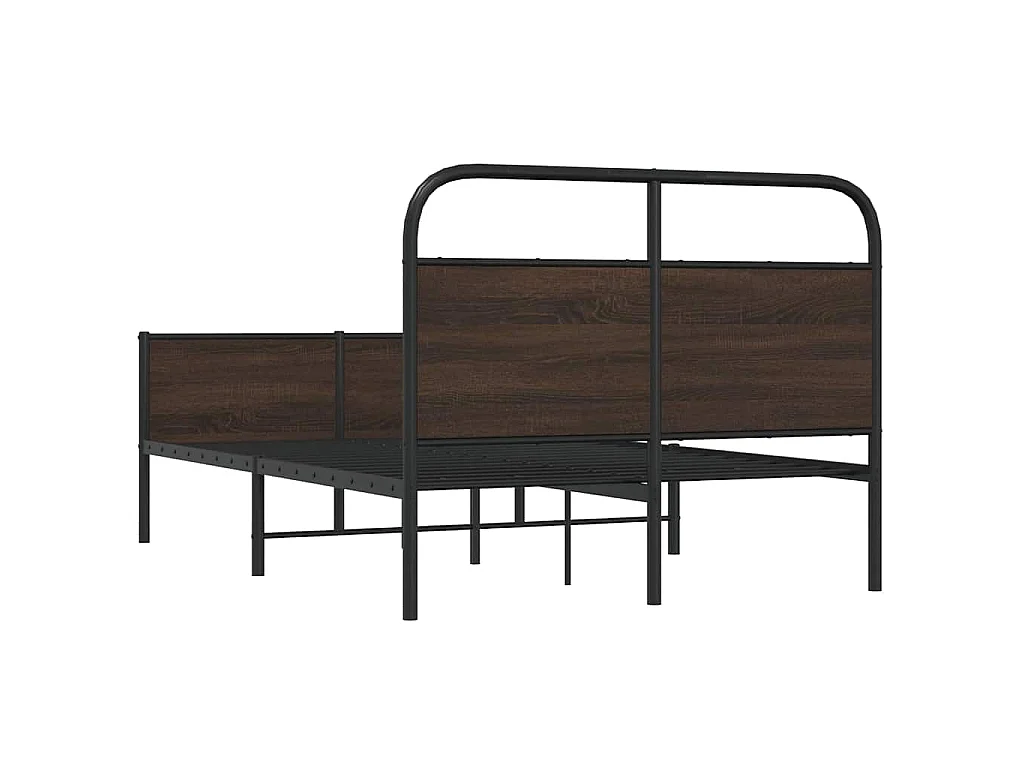 Cadre de lit sans matelas 120x190 cm chêne marron