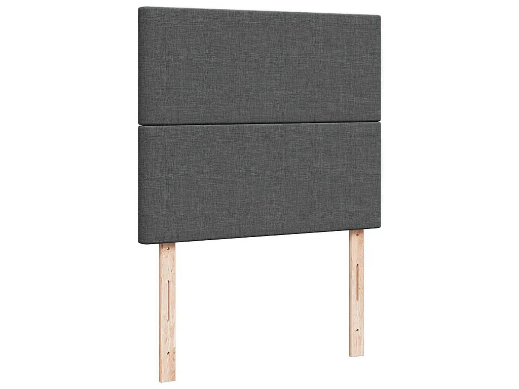 Ottoman-Bett mit Matratze Dunkelgrau 120x190 cm Stoff
