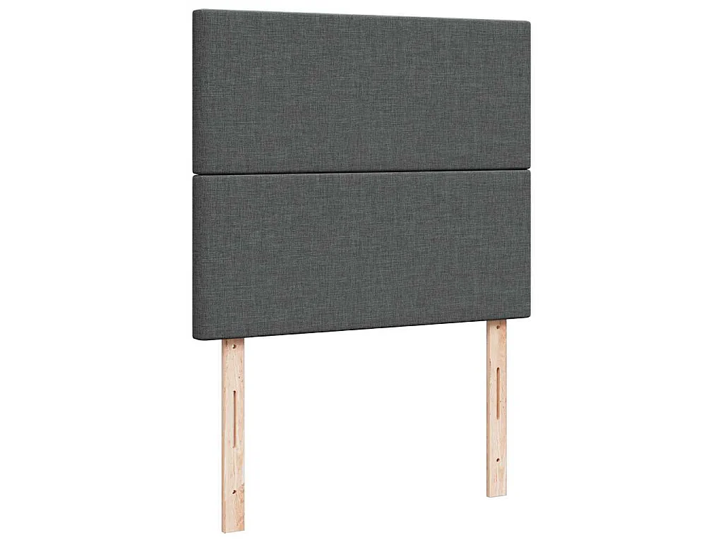 Ottoman-Bett mit Matratze Dunkelgrau 120x190 cm Stoff