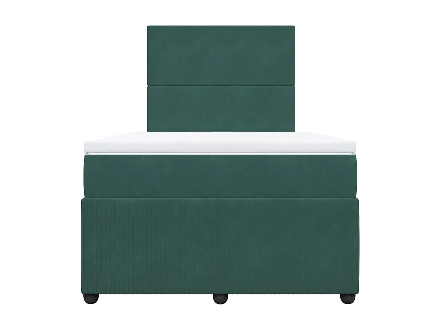 Boxspringbett mit Matratze Dunkelgrün 120x200 cm Samt