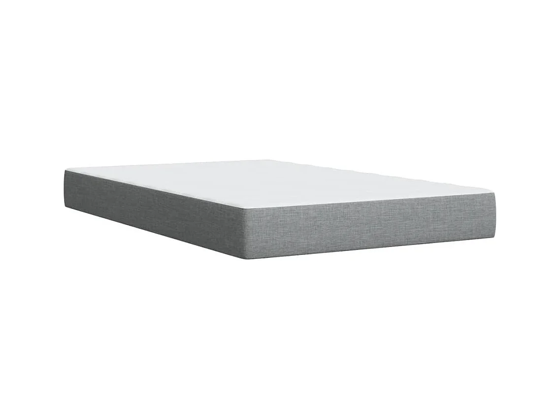 Giroletto a Molle con Materasso Grigio Chiaro 120x190cm Tessuto