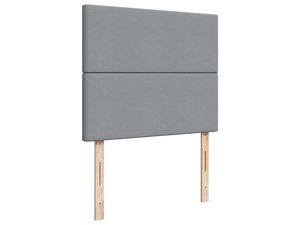 Boxspring met matras stof lichtgrijs 120x190 cm