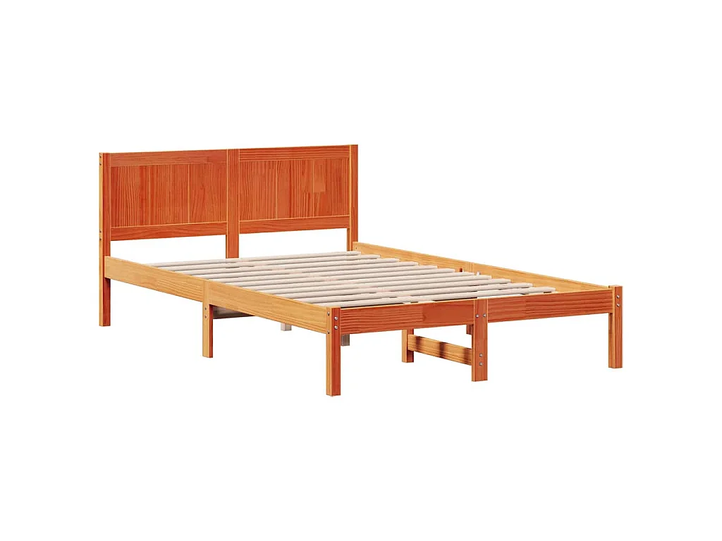 Cadre de lit Marron 120 x 200 cm Bois de pin massif