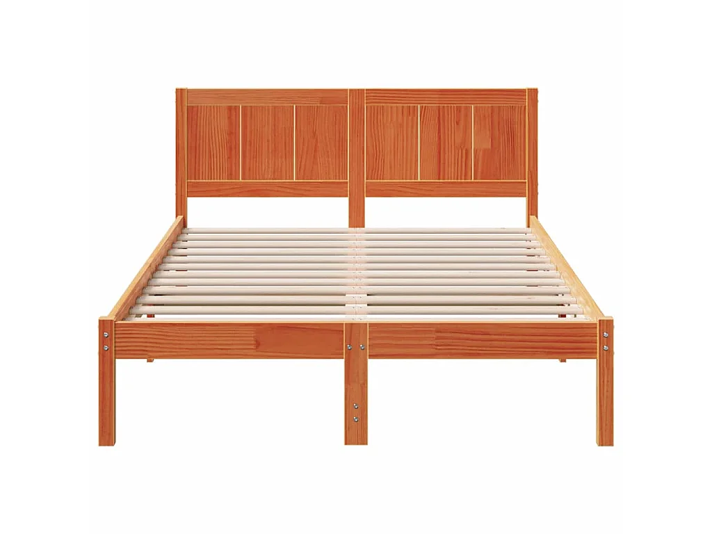Cadre de lit Marron 120 x 200 cm Bois de pin massif