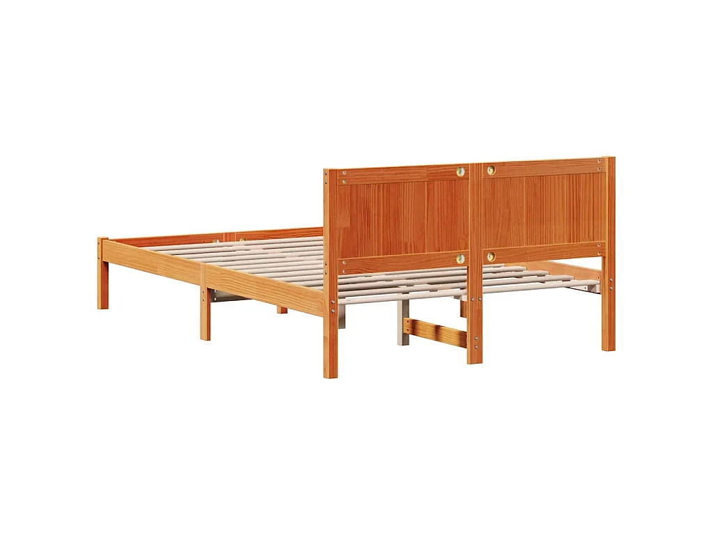 Cadre de lit Marron 120 x 200 cm Bois de pin massif