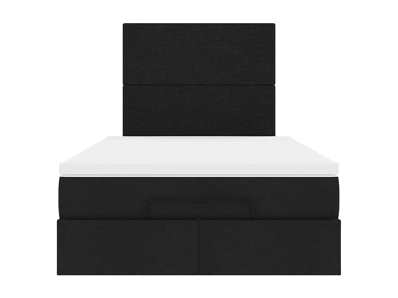 Ottoman bed met matras 120x200cm stof zwart