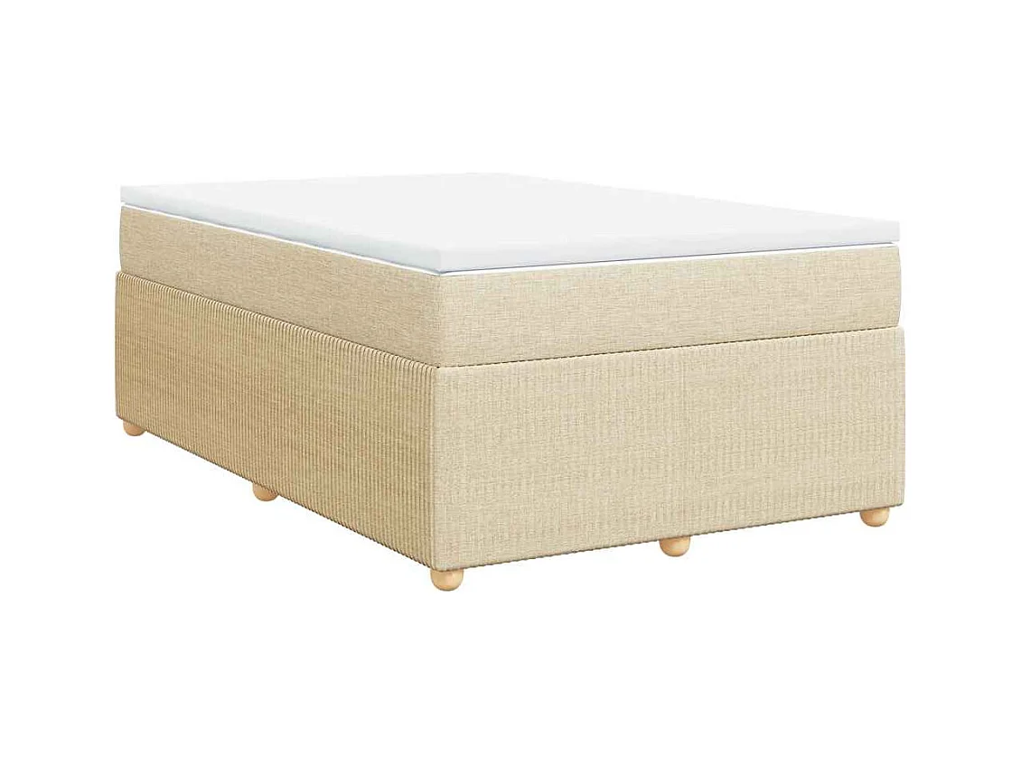 Boxspringbett mit Matratze Creme 120x200 cm Stoff