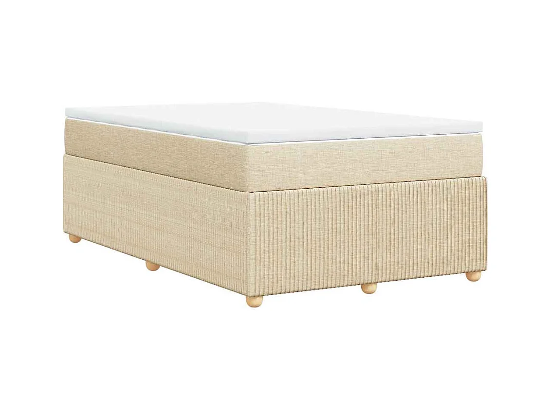 Boxspringbett mit Matratze Creme 120x200 cm Stoff