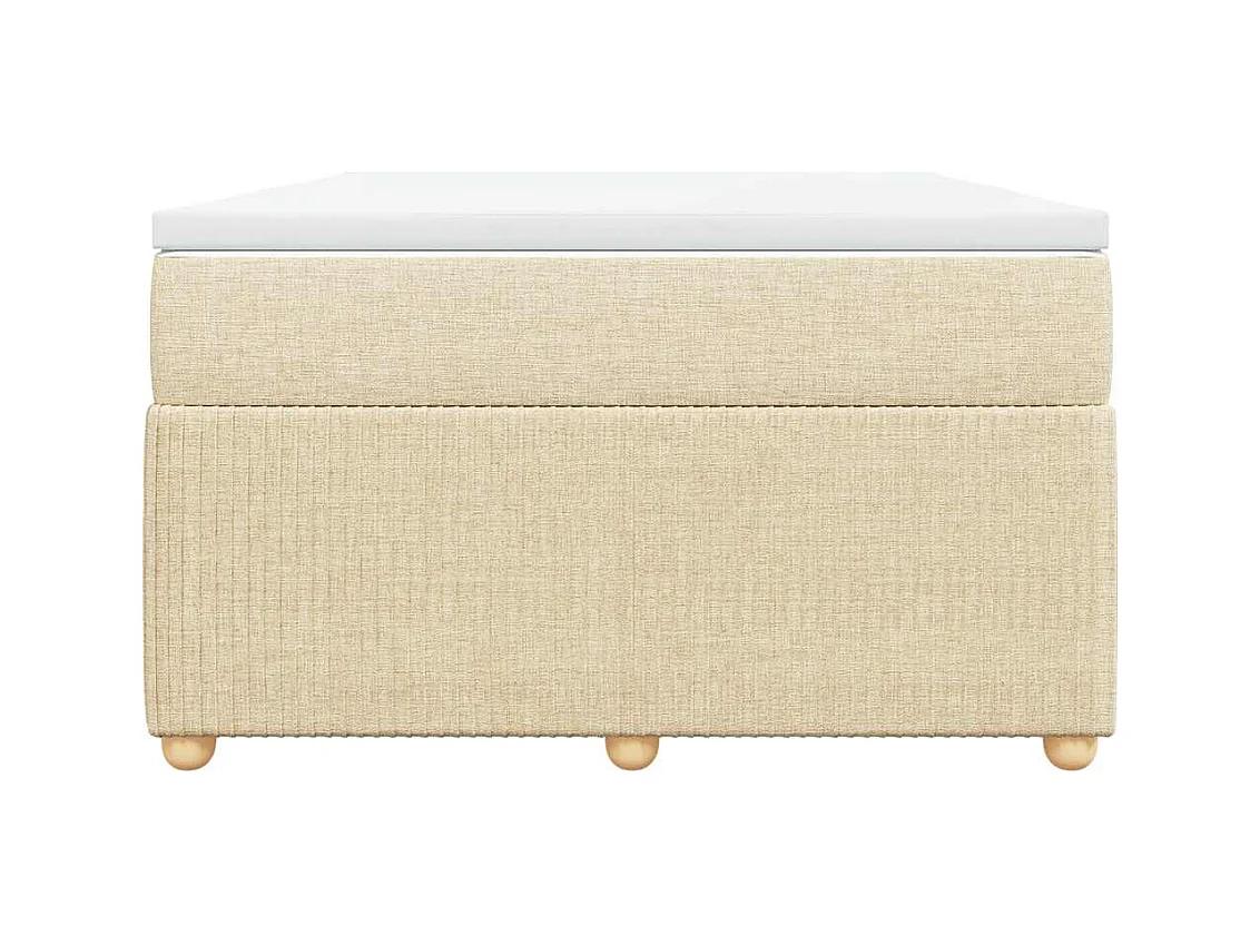 Boxspringbett mit Matratze Creme 120x200 cm Stoff