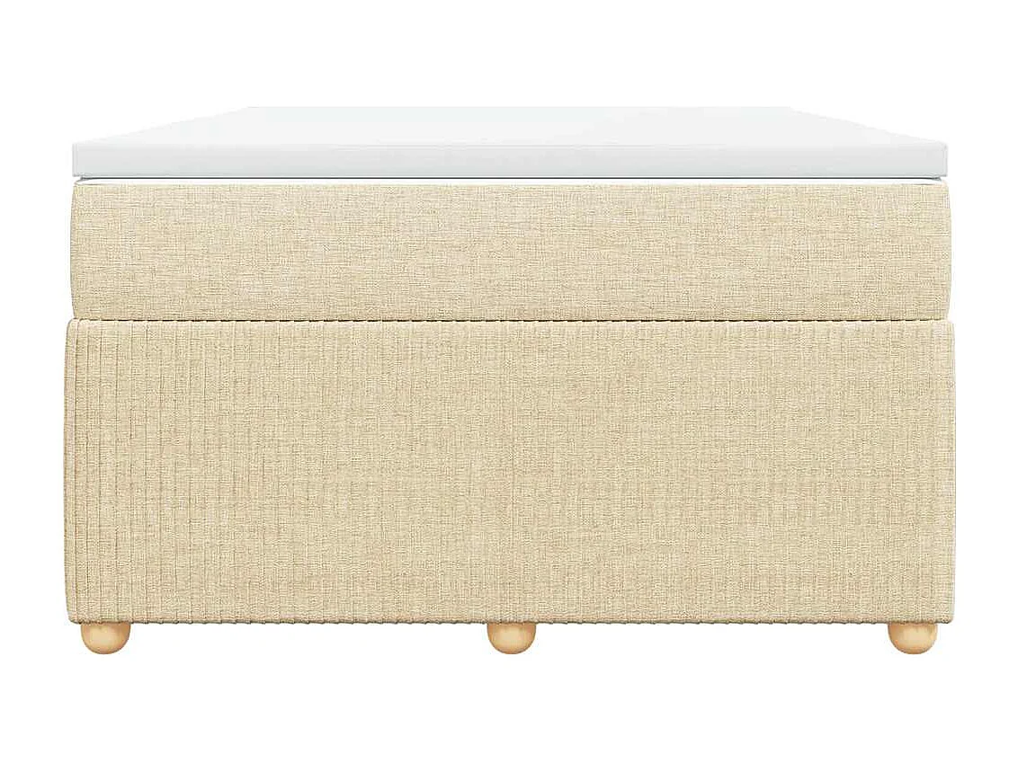 Boxspringbett mit Matratze Creme 120x200 cm Stoff