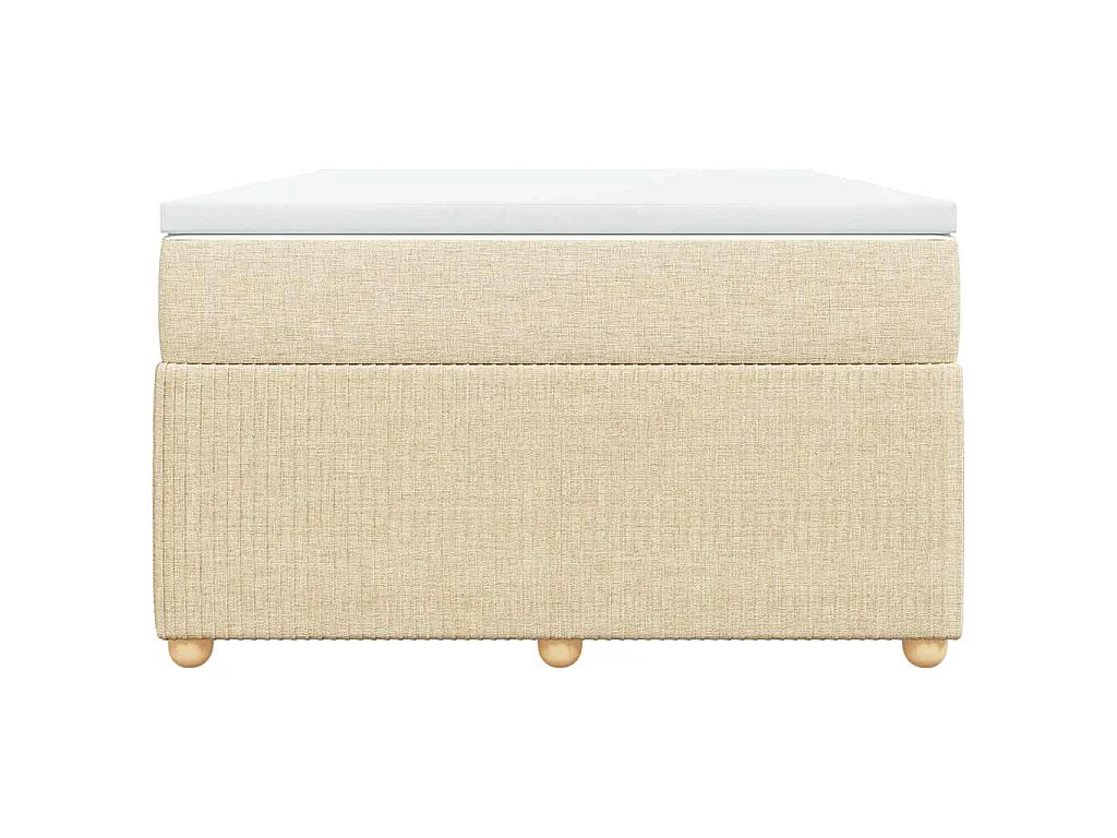 Boxspring met matras stof crèmekleurig 120x200 cm