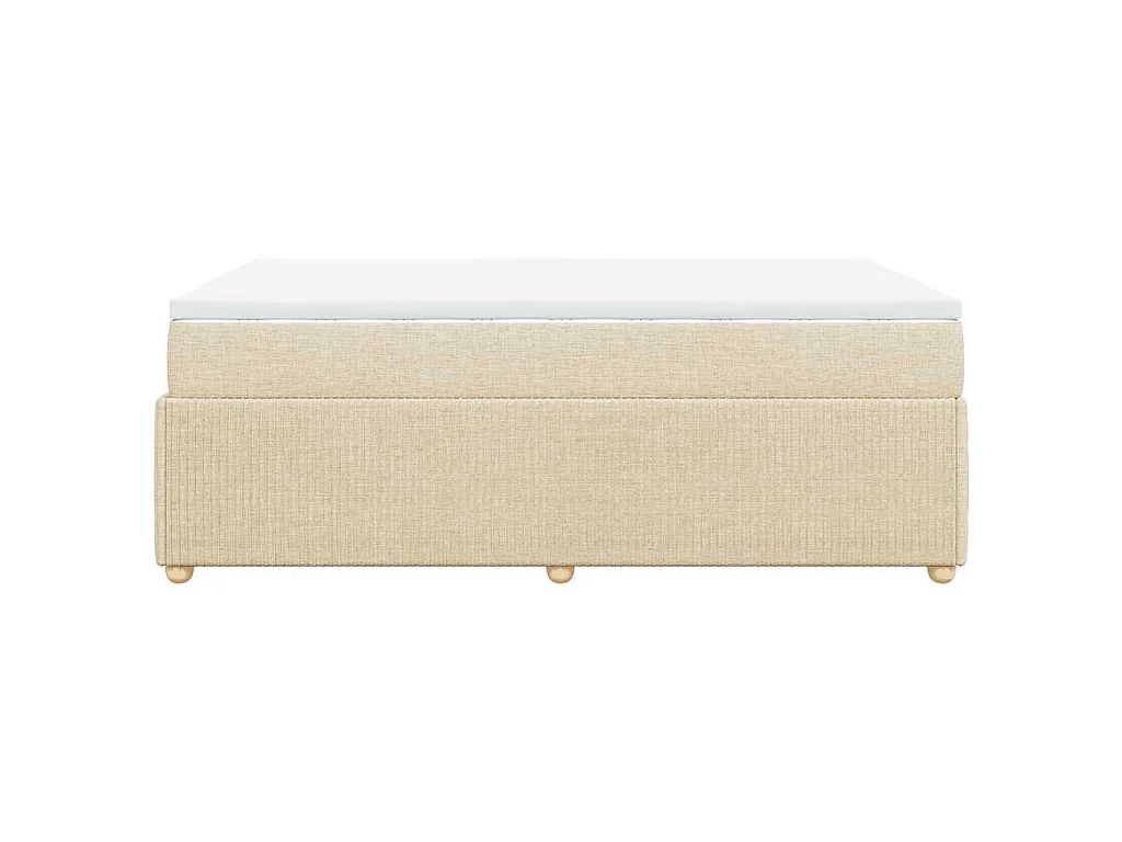 Boxspring met matras stof crèmekleurig 120x200 cm