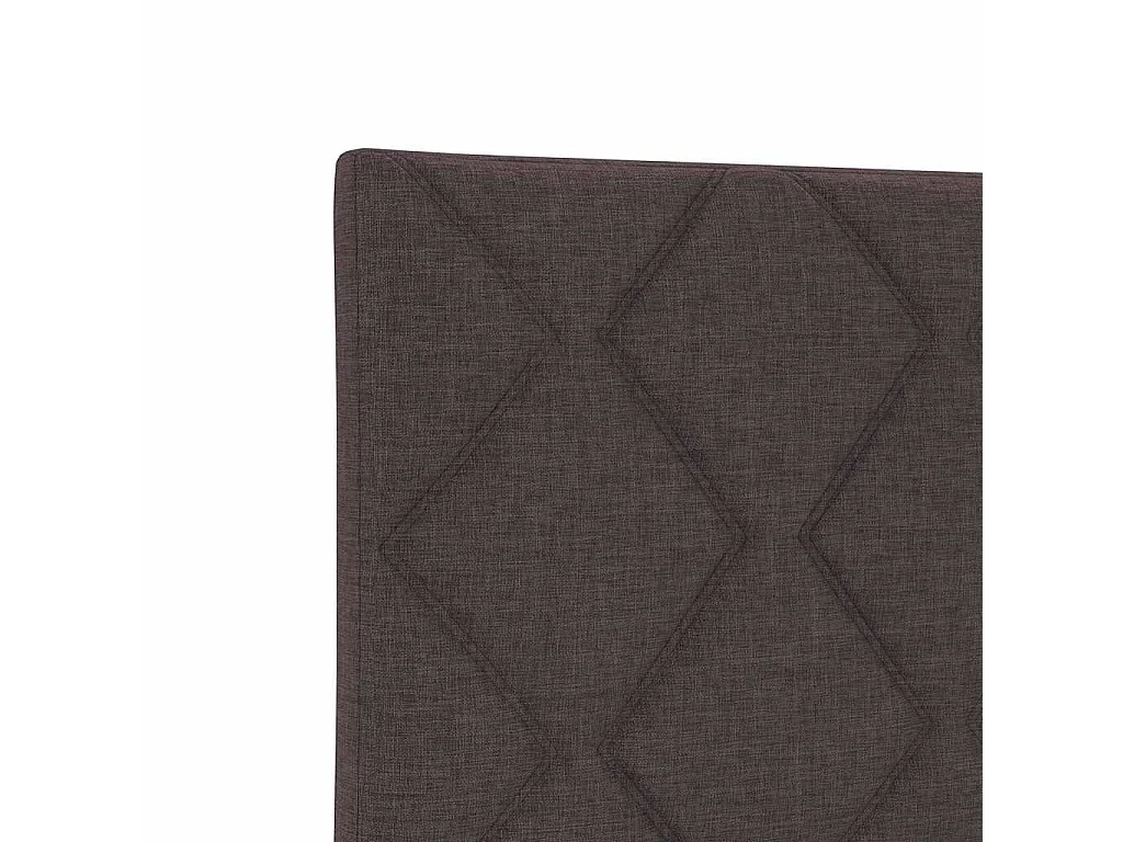 Cadre de lit avec tête de lit Marron foncé 120 x 200 cm tissu