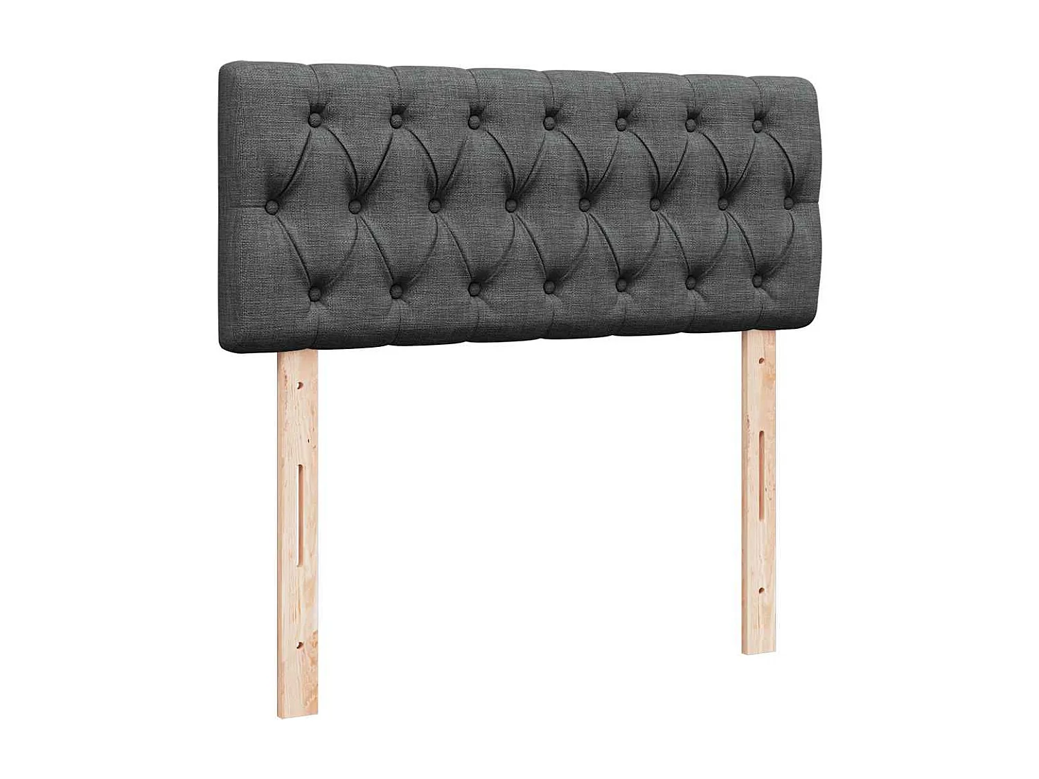 Pouf Letto con Materasso e LED Grigio Scuro 120x200 cm Tessuto