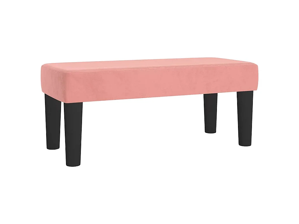 Cama box spring con colchón terciopelo rosa 120x190 cm