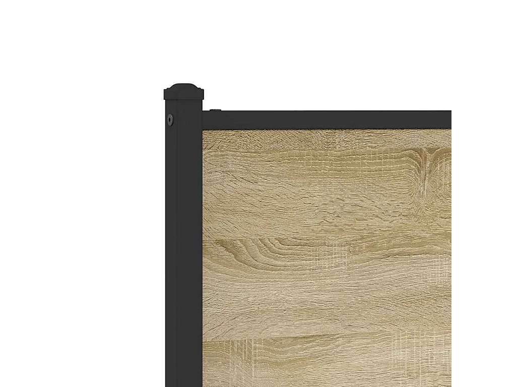 Cadre de lit en métal sans matelas chêne sonoma 120x200 cm