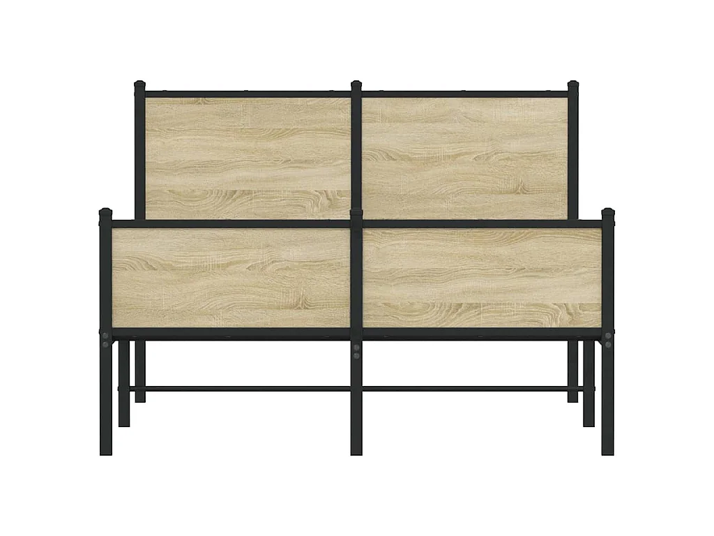 Bedframe zonder matras metaal sonoma eikenkleurig 120x200 cm