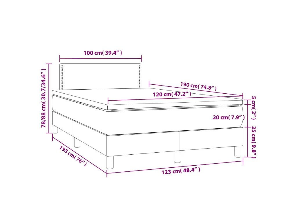Sommier à lattes de lit avec matelas rose 120x190 cm velours