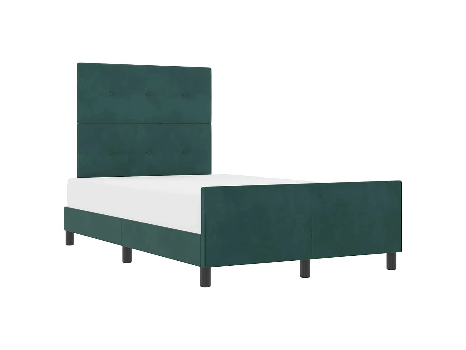 Cama tipo Box Spring Verde oscuro 120 x 200 cm Terciopelo
