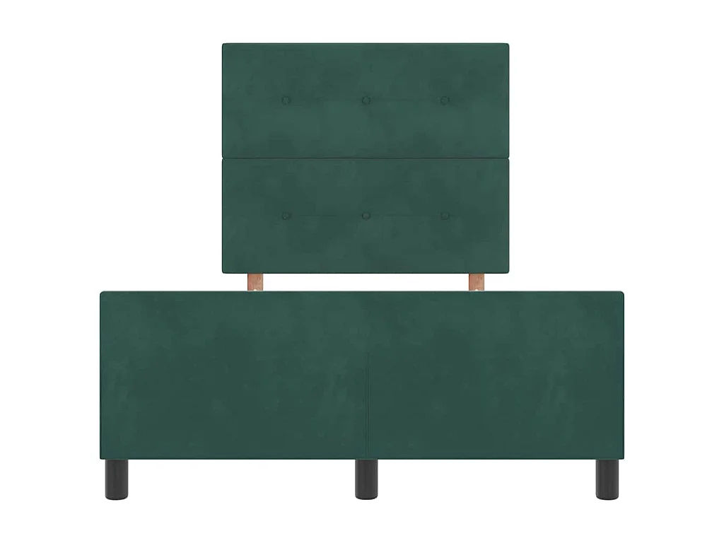 Cama tipo Box Spring Verde oscuro 120 x 200 cm Terciopelo