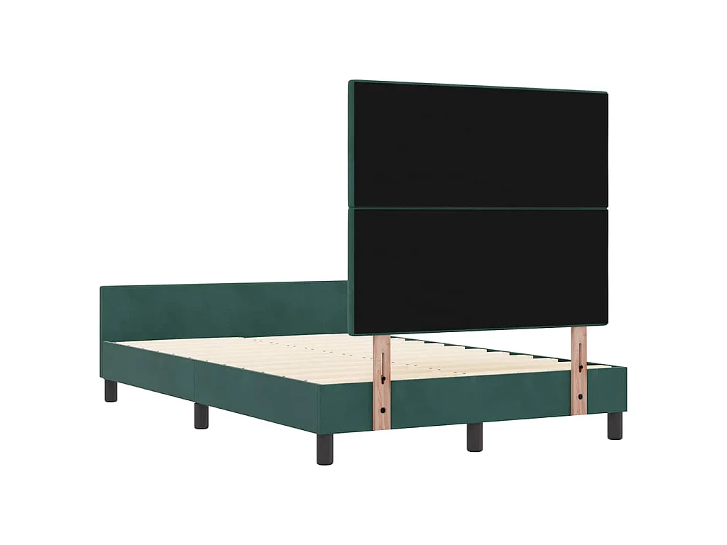 Cama tipo Box Spring Verde oscuro 120 x 200 cm Terciopelo