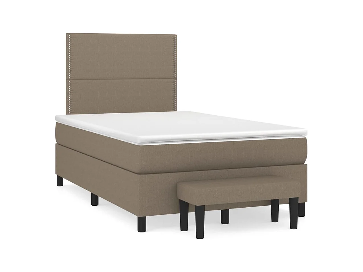 Boxspringbett mit Matratze Taupe 120x190 cm Stoff