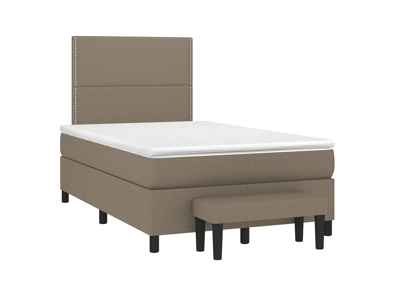Boxspringbett mit Matratze Taupe 120x190 cm Stoff