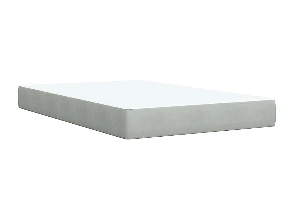Boxspringbett mit Matratze Hellgrau 120x190 cm Samt