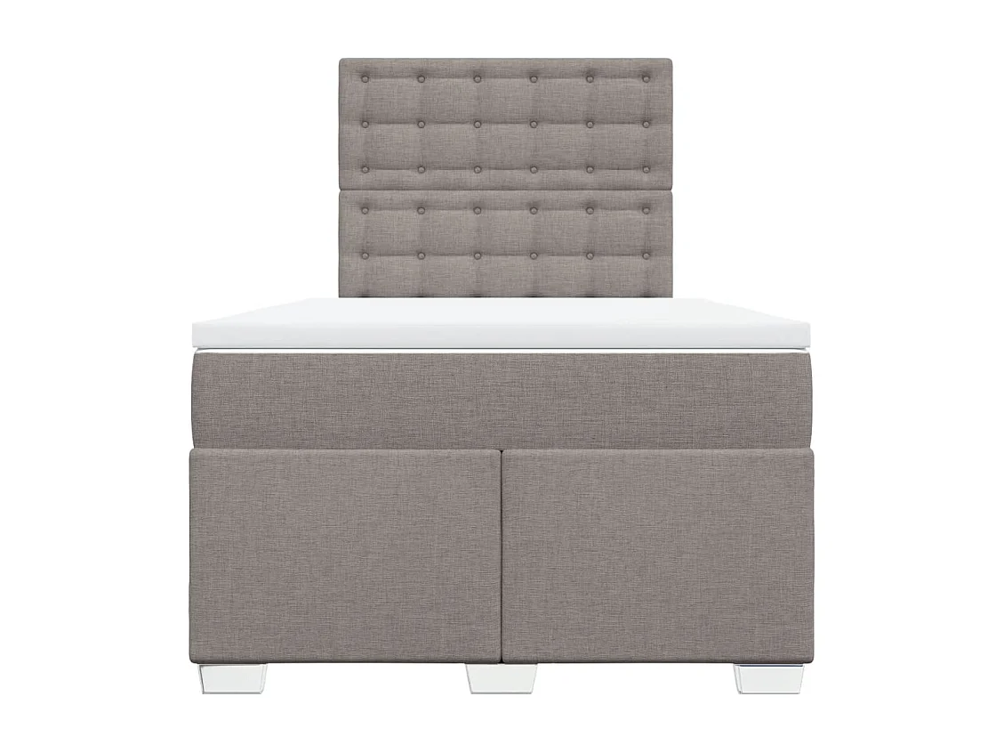 Boxspringbett mit Matratze Taupe 120x190 cm Stoff