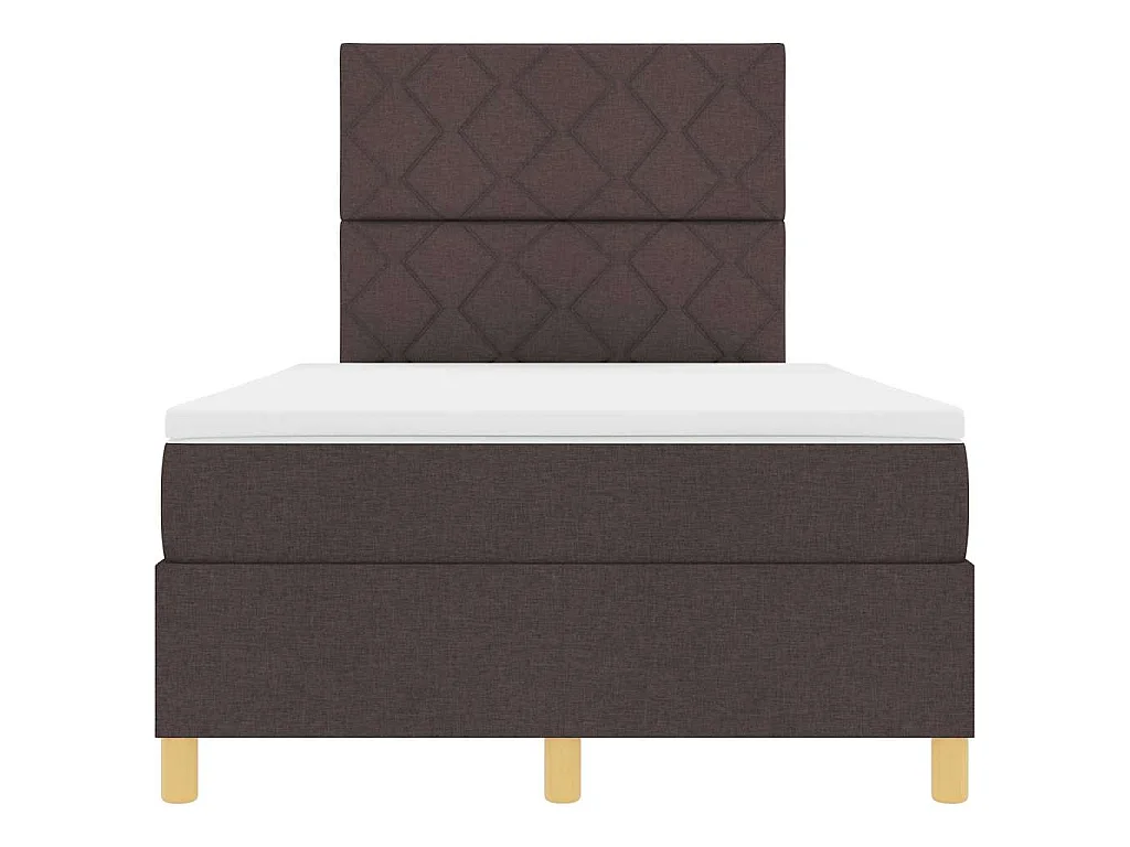 Boxspringbed met hoofdeinde Donkerbruin 120 x 190 cm Stof